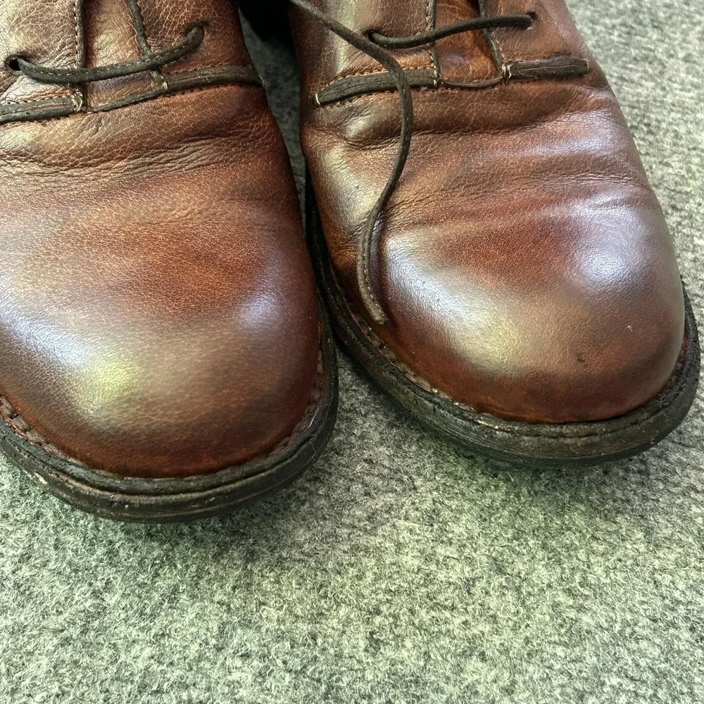 Maledetti Toscani Boots Mens Size 8 Brown Leather Ankle‎ Chukka Side Zip Italy